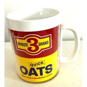Vintage 3 Minute Brand Oats Thermo-Serv Coffee Cup Mug